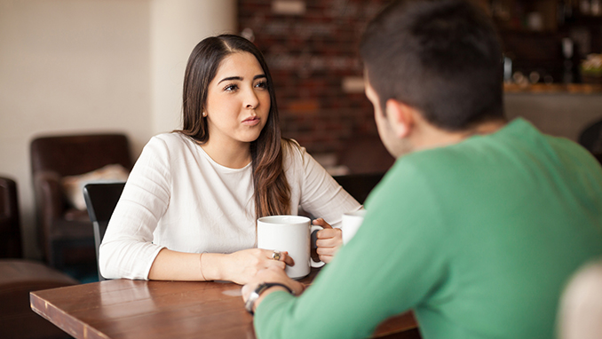 Couple having a coffee