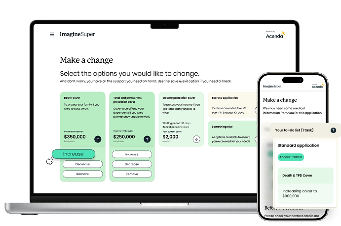 Renders of Acenda Group portal
